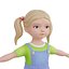 Cartoon girl child blonde