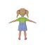 Cartoon girl child blonde