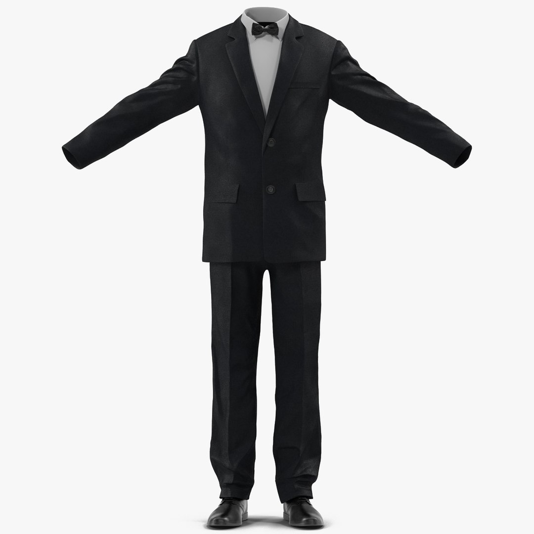 Formal Classic Men Suit 3D model preview