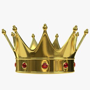 3D gold crown gems 2 model