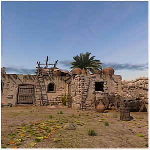 3D Old Egyptian House - Exterior - Vol 01