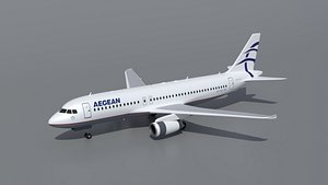 Airbus A320 Aegean Airlines 3D model