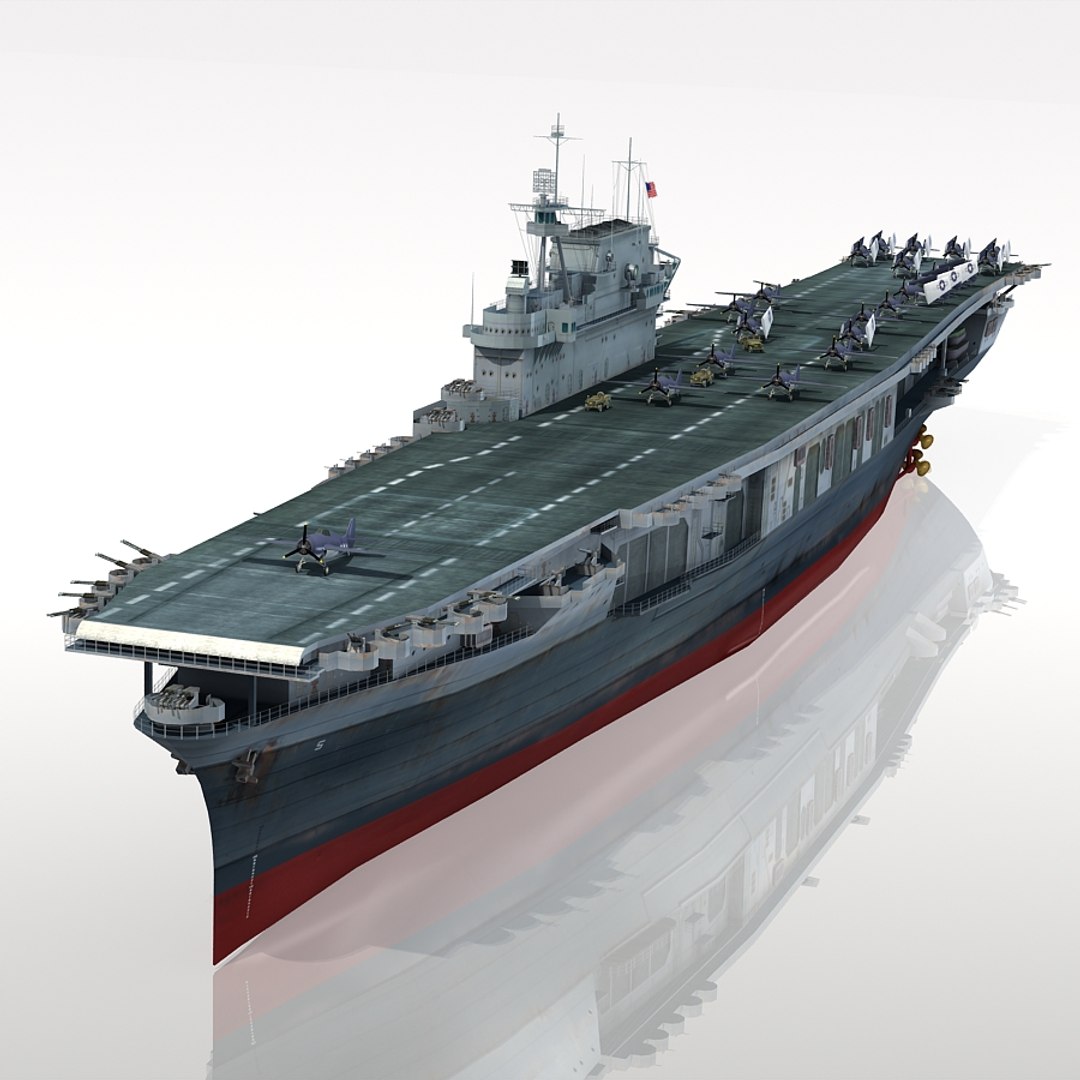 uss yorktown cv-5 cv 3d model