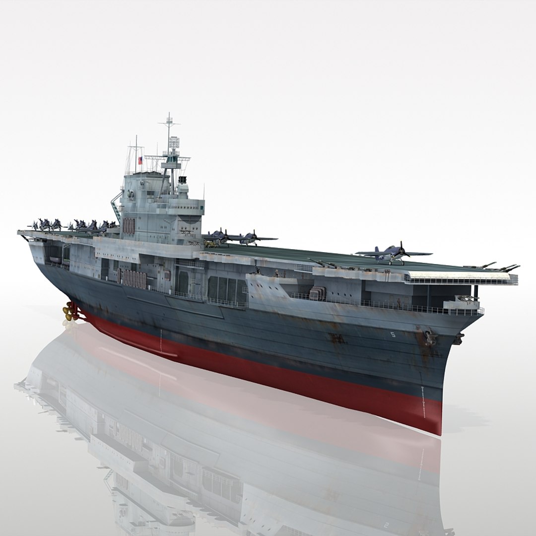 uss yorktown cv-5 cv 3d model