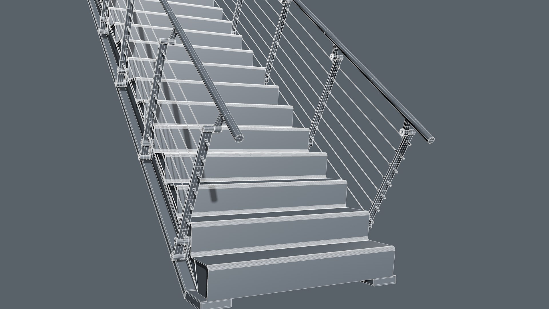 3D Steel Stairs Model - TurboSquid 1587717