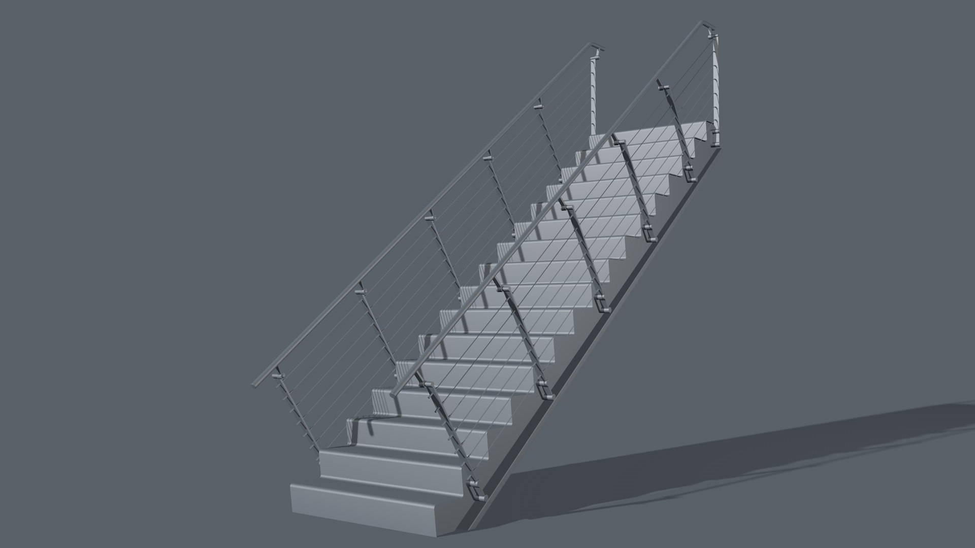 3D Steel Stairs Model - TurboSquid 1587717