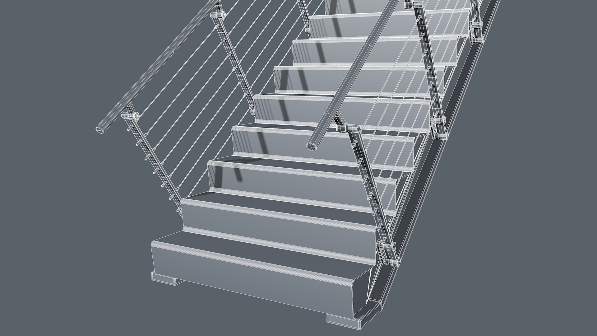 3D Steel Stairs Model - TurboSquid 1587717