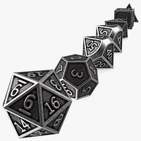 Silver DND Dice Set