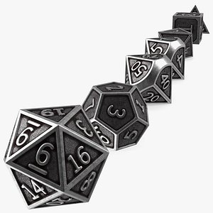 Silver DND Dice Set