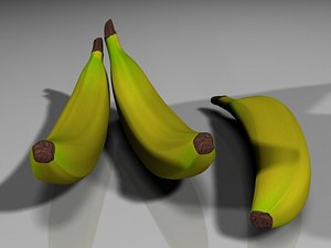 3d max ripe bananas