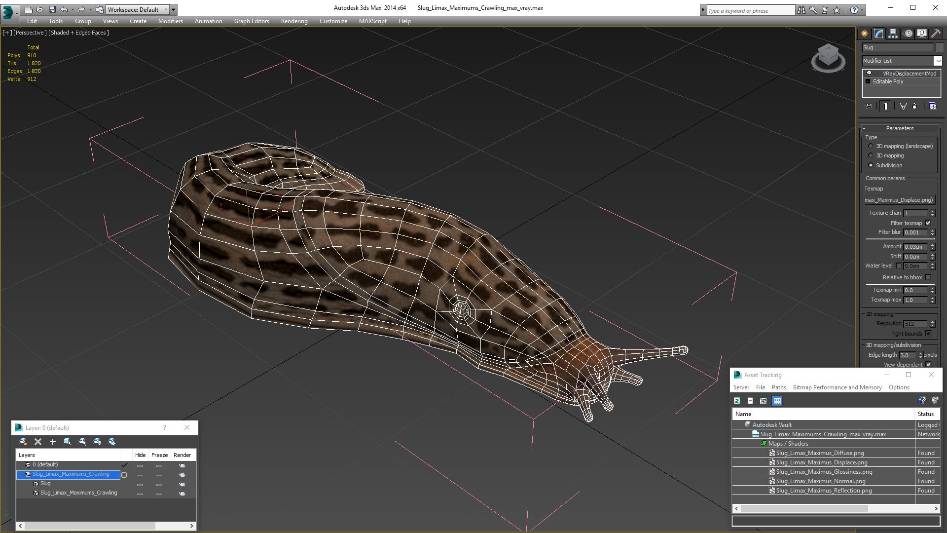 Slug Limax Maximums Crawling 3D https://p.turbosquid.com/ts-thumb/26/0Fpax9/hN/sluglimaxmaximumscrawling3dmodel021/jpg/1673616024/1920x1080/fit_q87/320badc746469fa15583132293390e2bc6c7a80a/sluglimaxmaximumscrawling3dmodel021.jpg