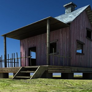 3d model wood house