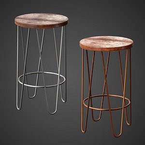 Revo 26 Counter Stools Low-poly 3D model