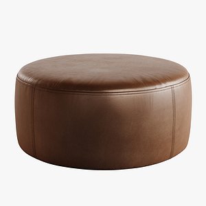 3D model Hanna Leather Ottoman