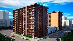 Residential building with offices on the 1 floor