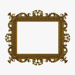 3d baroque picture frame
