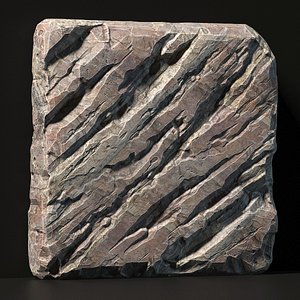 3D rock slab stone