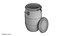 Plastic barrel with lid and handles