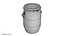 Plastic barrel with lid and handles