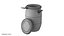Plastic barrel with lid and handles