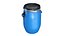 Plastic barrel with lid and handles