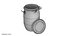 Plastic barrel with lid and handles