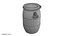 Plastic barrel with lid and handles