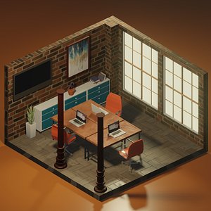 3D model office studio