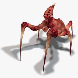 3ds max freak spider zombie unrigged