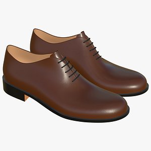 Leather Lace Up Realistic Shoes