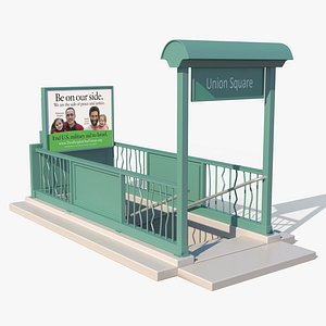 3D nyc subway entrance model