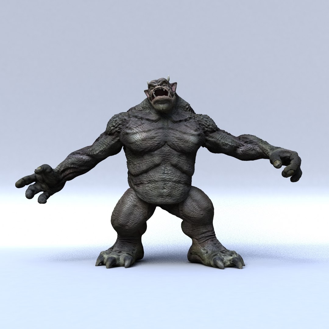 3d Model Troll Rigged
