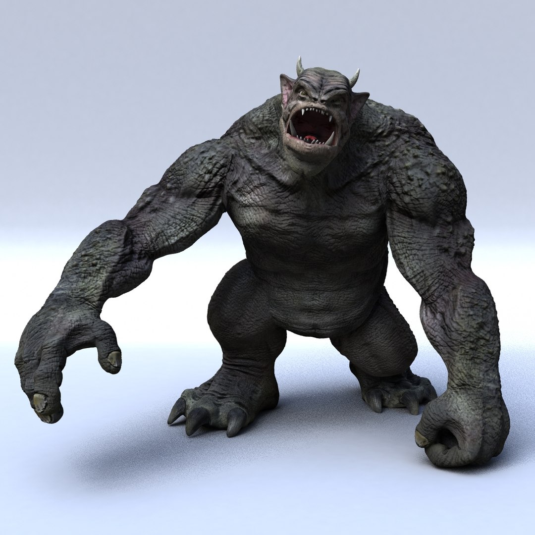 3d Model Troll Rigged