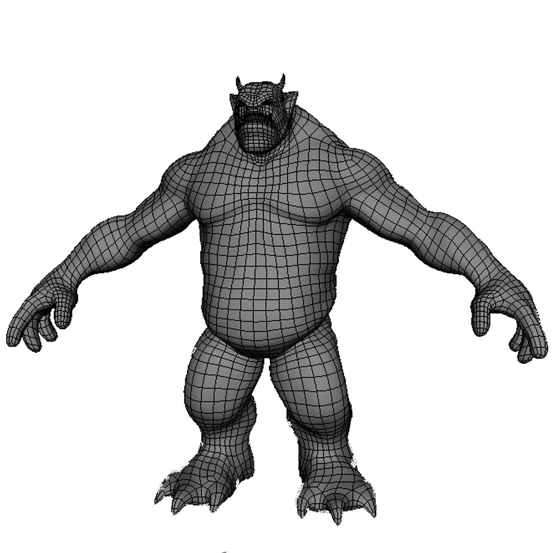 3d Model Troll Rigged