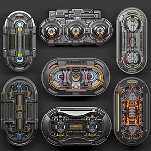 3D model Scifi Kitbash Hard Surface subdivision ready