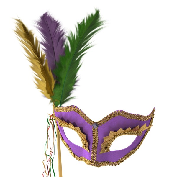 mardi gras mask 2 3d model