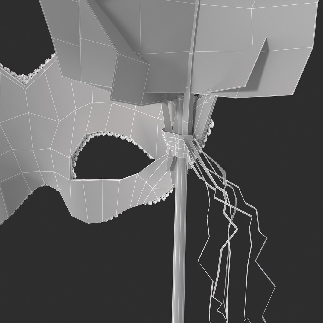 mardi gras mask 2 3d model