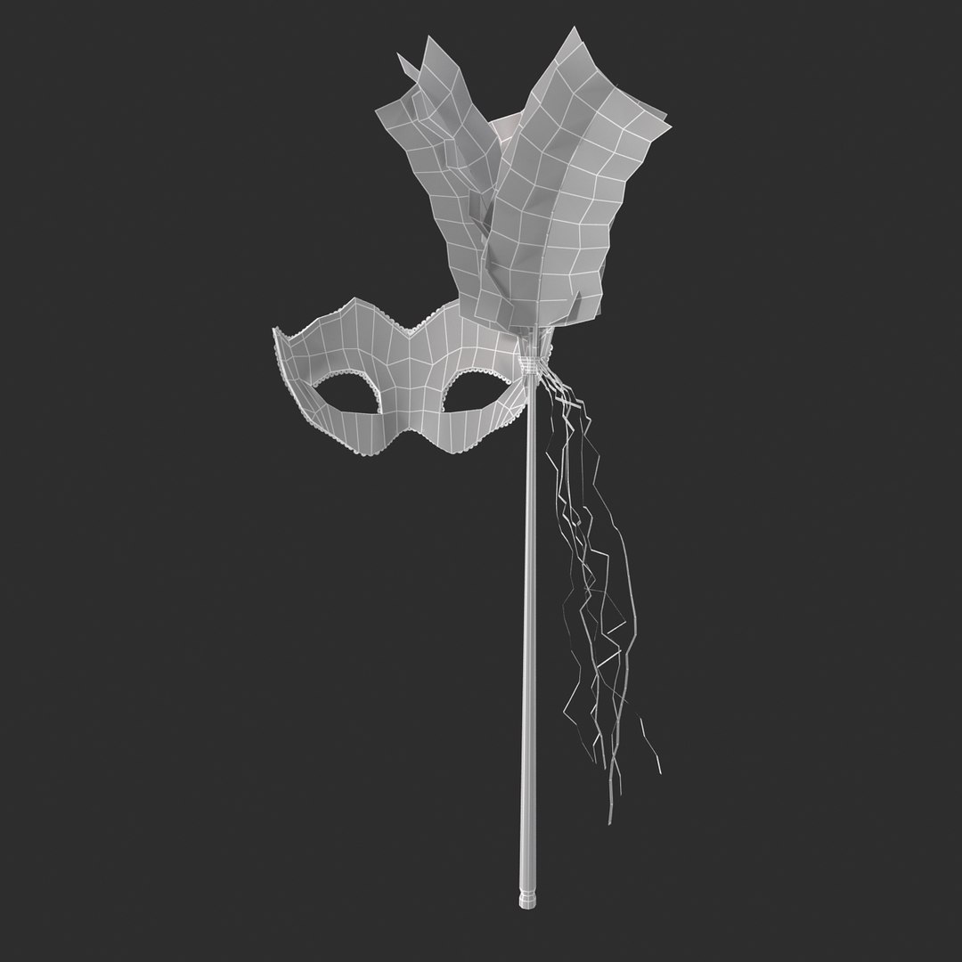 mardi gras mask 2 3d model