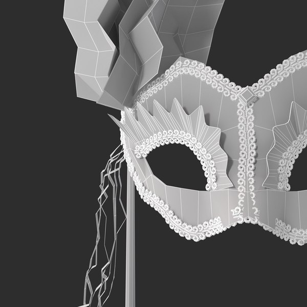 mardi gras mask 2 3d model