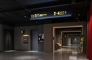 Cinema Hallway 02 model