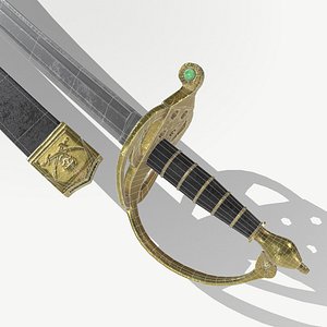 Pirate Cutlass Sword  Scabbard Game Ready