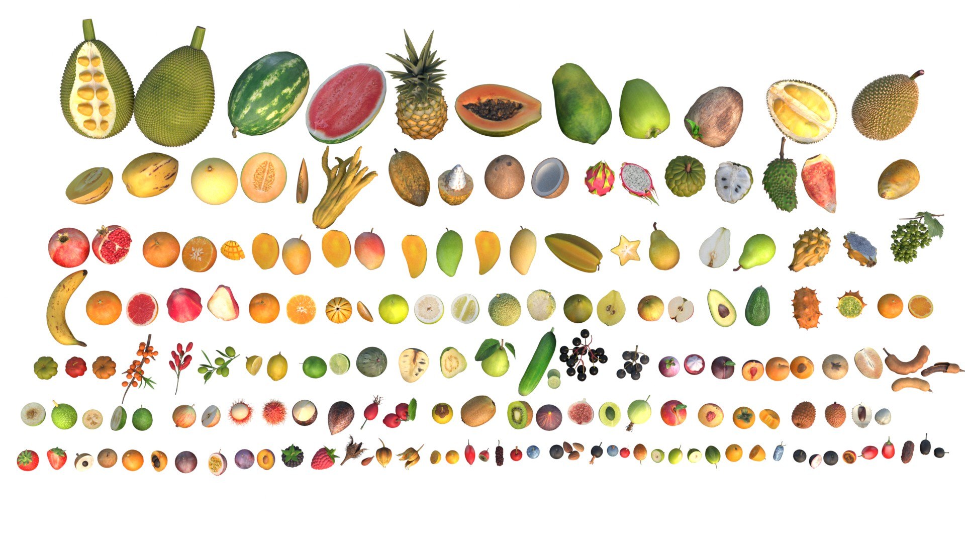 3D Model Fruits 3d Model Collection 100 - TurboSquid 2471667