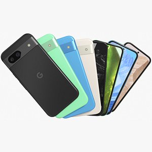Google Pixel 8a All Colors 3D model