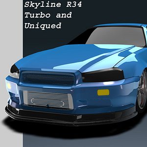 c4d nissan skyline r34