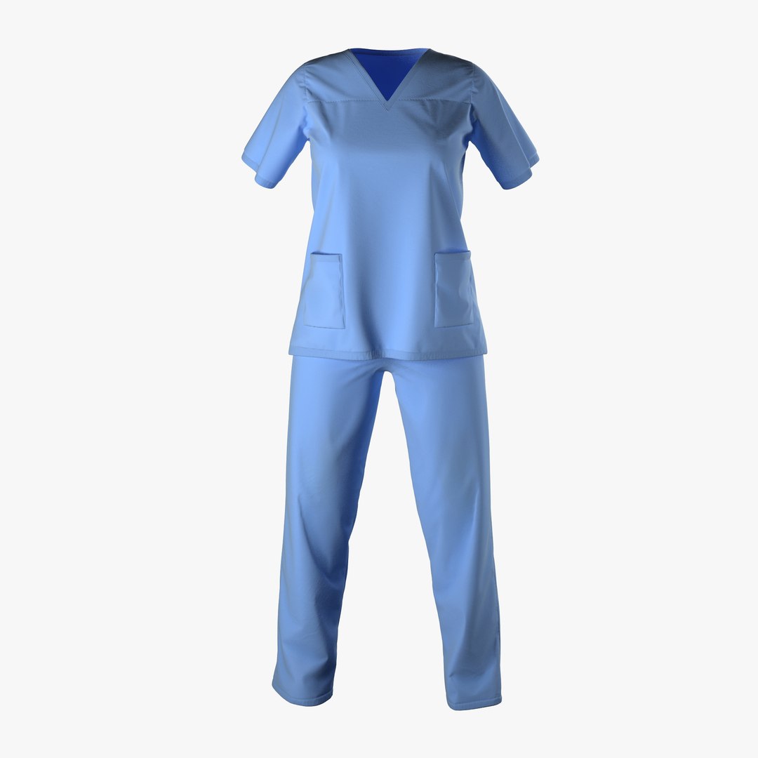 Female Surgeon Dress 17 3D model preview