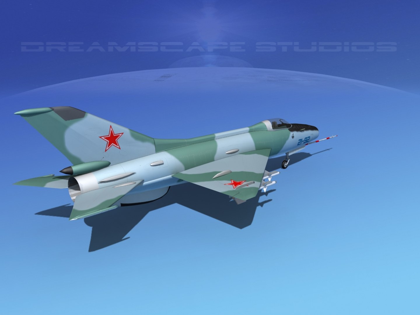 mig-21 fishbed jet fighter 3ds