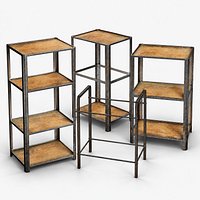 Industrial Shelving Racks 4 Game Ready 4K PBR Models