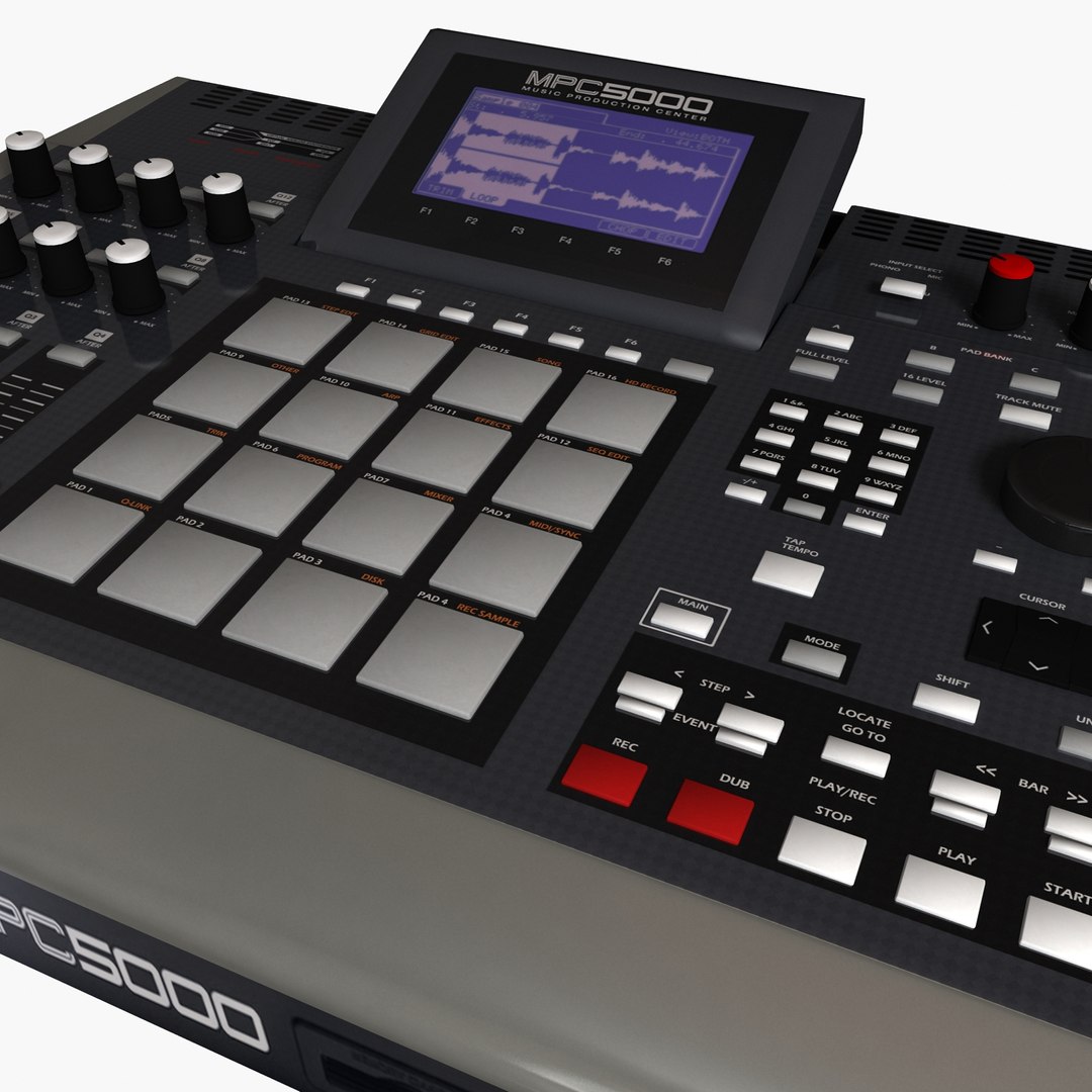 akai mpc 5000 3d obj