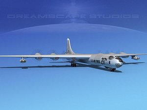 b-36a b-36d convair b-36 3d model