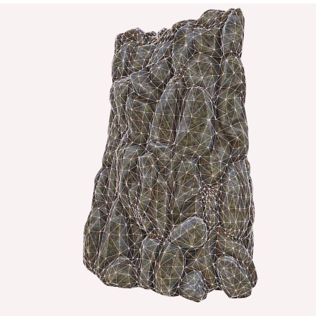 3d Boulder Wall Model
